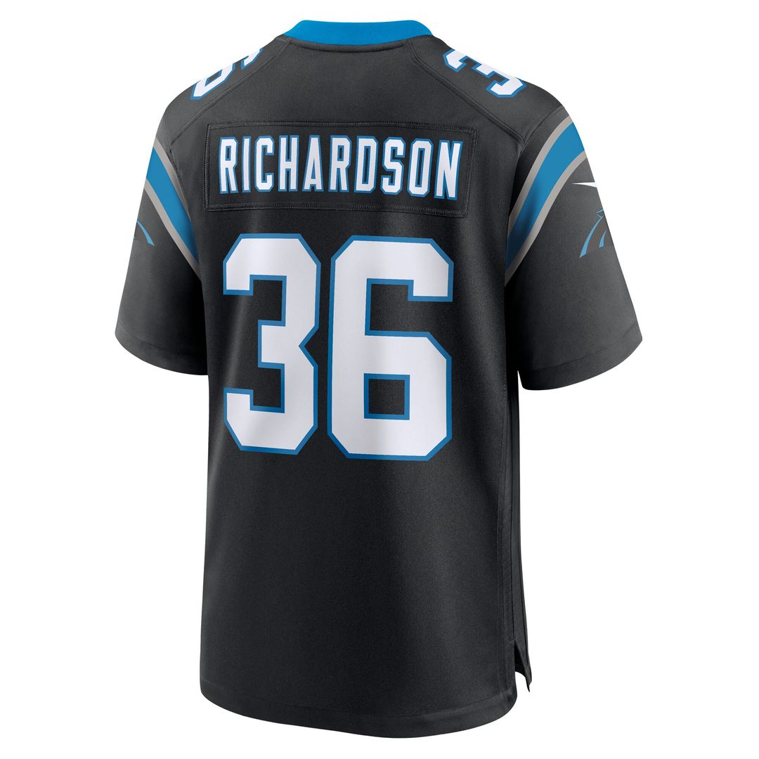 Demani Richardson Carolina Panthers Nike Team Game Jersey - Black Official NFL Team Apparel Football Fan Gear