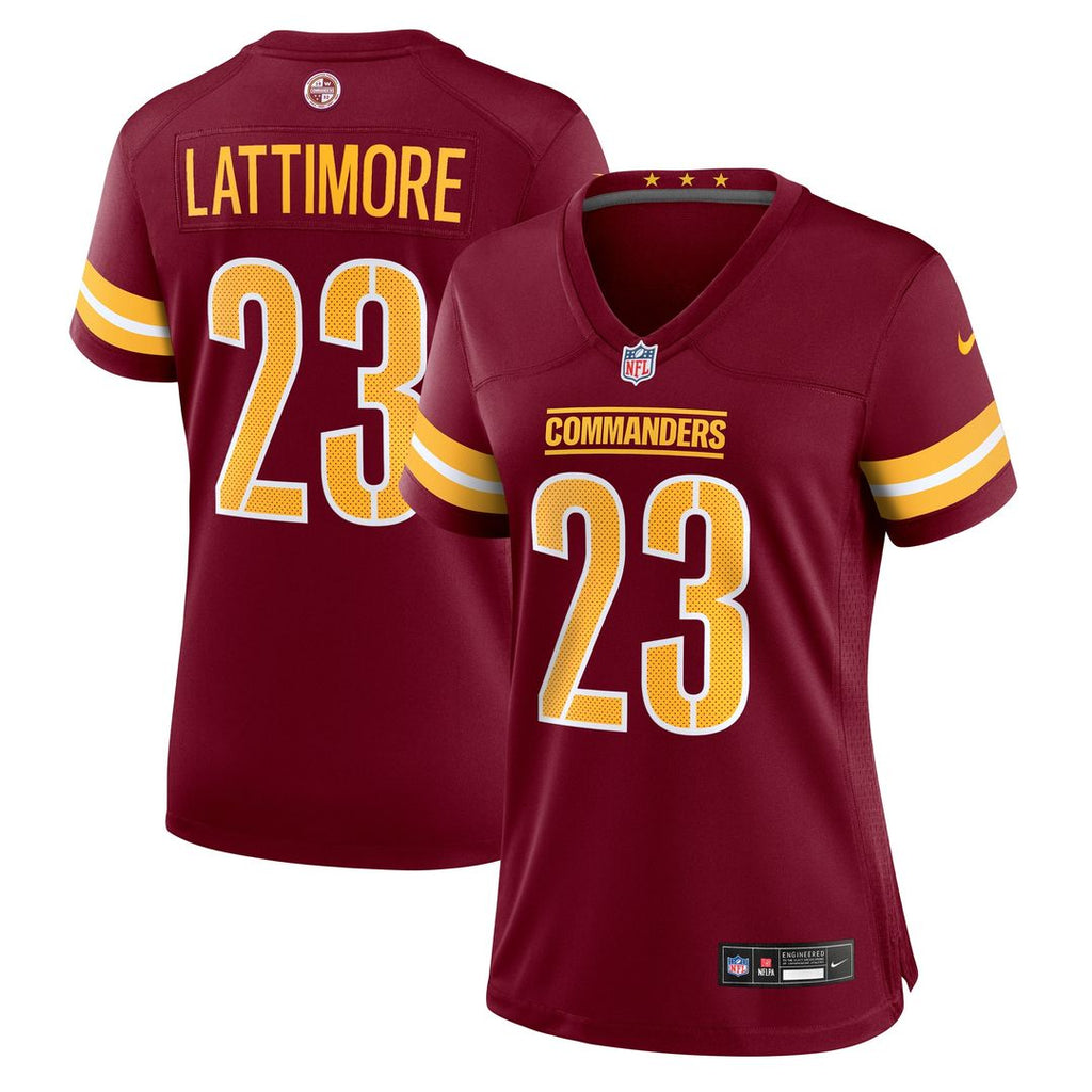 Marshon Lattimore Washington Commanders Nike Women's Team Game Jersey - Burgundy Official NFL Team Apparel Football Fan Gear