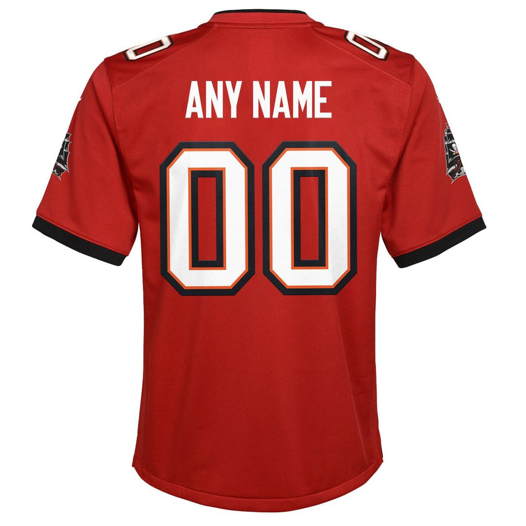 Nike Tampa Bay Buccaneers Youth Custom Game Jersey - Red Official NFL Team Apparel Football Fan Gear