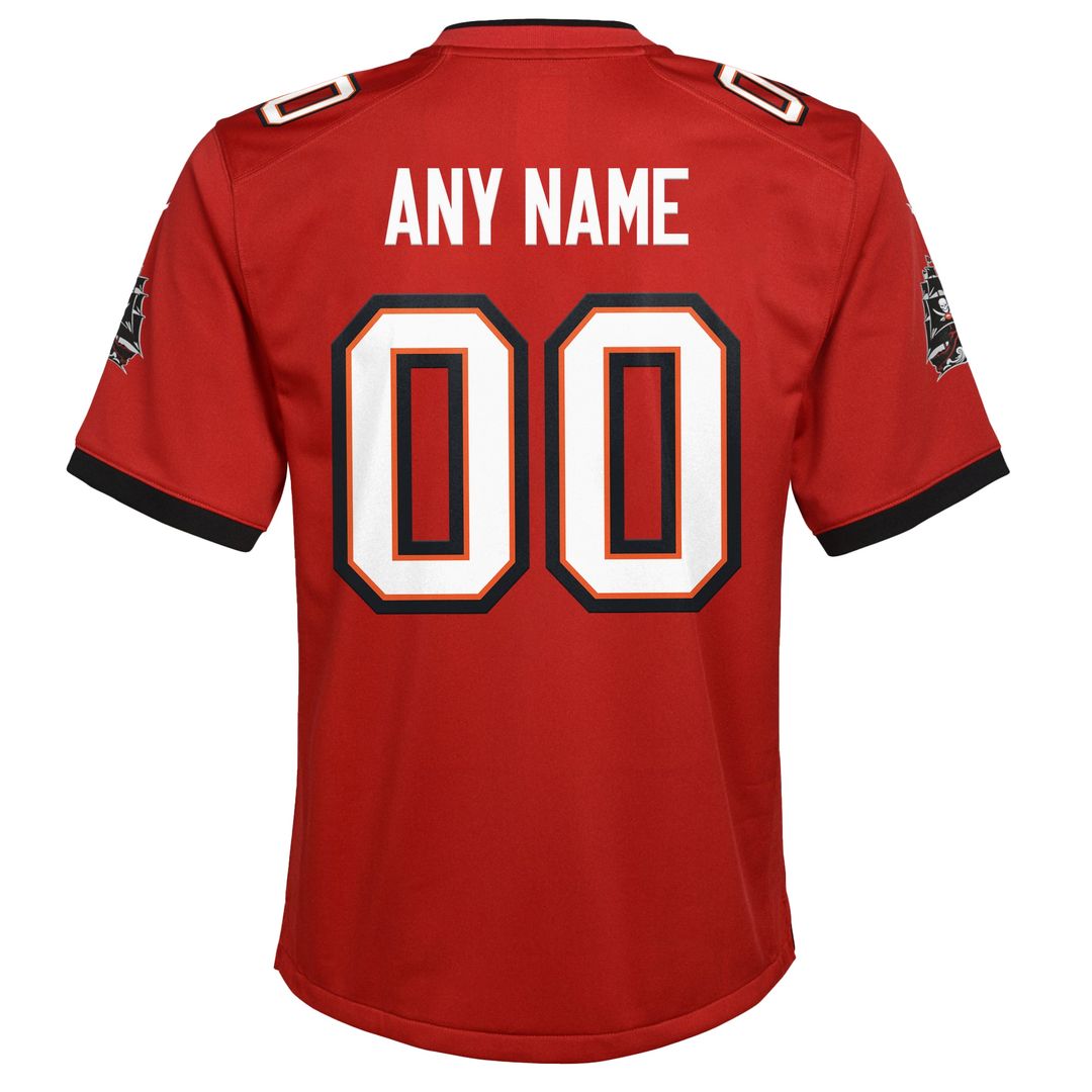 Nike Tampa Bay Buccaneers Youth Custom Game Jersey - Red Official NFL Team Apparel Football Fan Gear