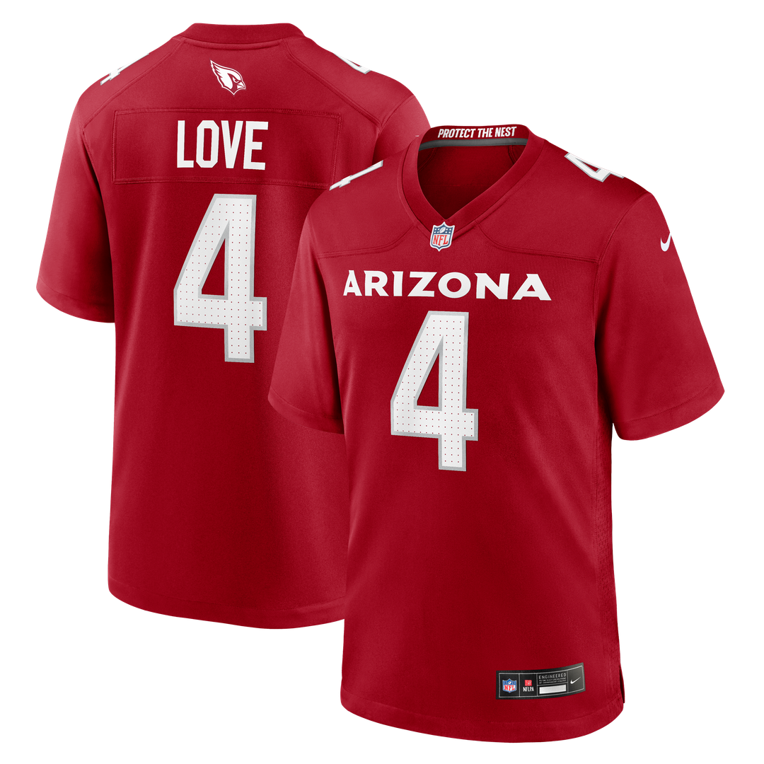 Jeremiyah Love Arizona Cardinals Nike 2026 NFL Draft First Round Pick No. 3 Team Game Jersey - Cardinal Official NFL Team Apparel Football Fan Gear