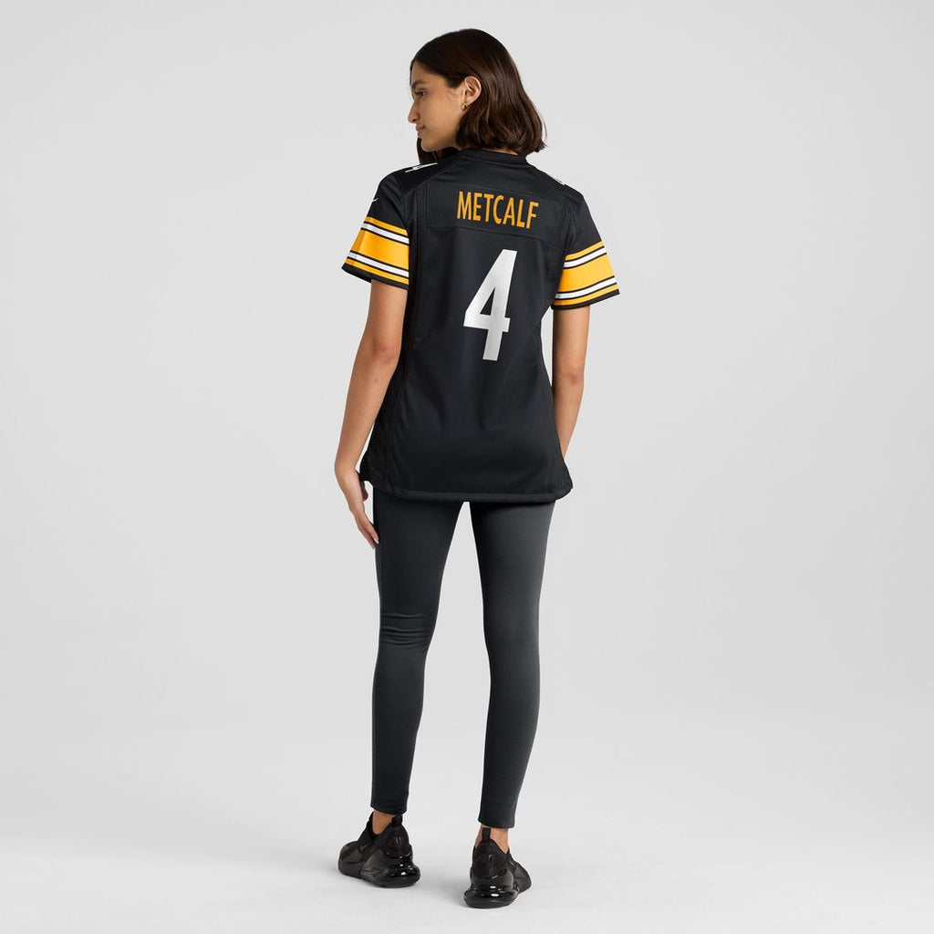 DK Metcalf Pittsburgh Steelers Nike Women's Team Game Jersey - Black Official NFL Team Apparel Football Fan Gear