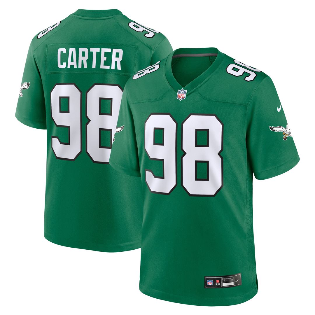 Jalen Carter Philadelphia Eagles Nike Alternate Game Jersey - Kelly Green Official NFL Team Apparel Football Fan Gear