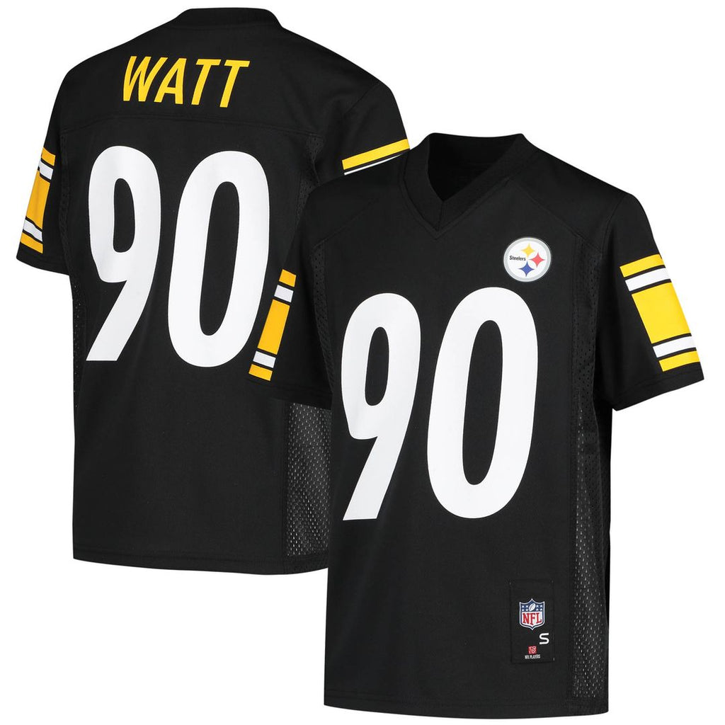 T.J. Watt Pittsburgh Steelers Youth Replica Player Jersey - Black Official NFL Team Apparel Football Fan Gear