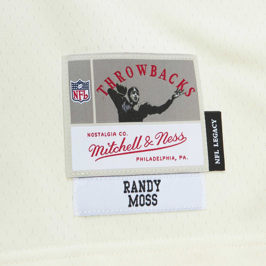 Randy Moss Minnesota Vikings Mitchell & Ness Chainstitch Legacy Jersey - Cream Official NFL Team Apparel Football Fan Gear