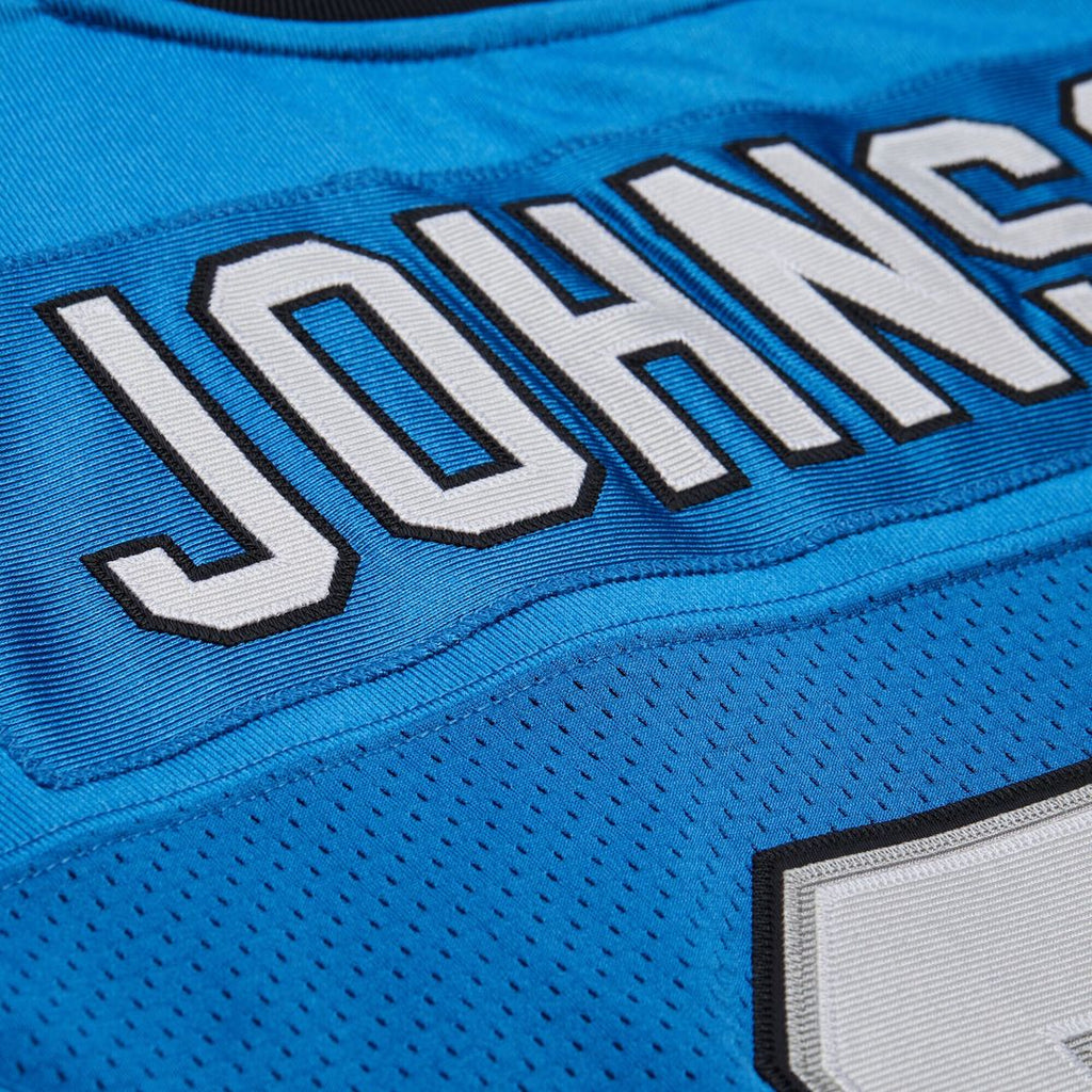 Calvin Johnson Detroit Lions Mitchell & Ness 2007 Authentic Throwback Retired Player Jersey - Blue Official NFL Team Apparel Football Fan Gear