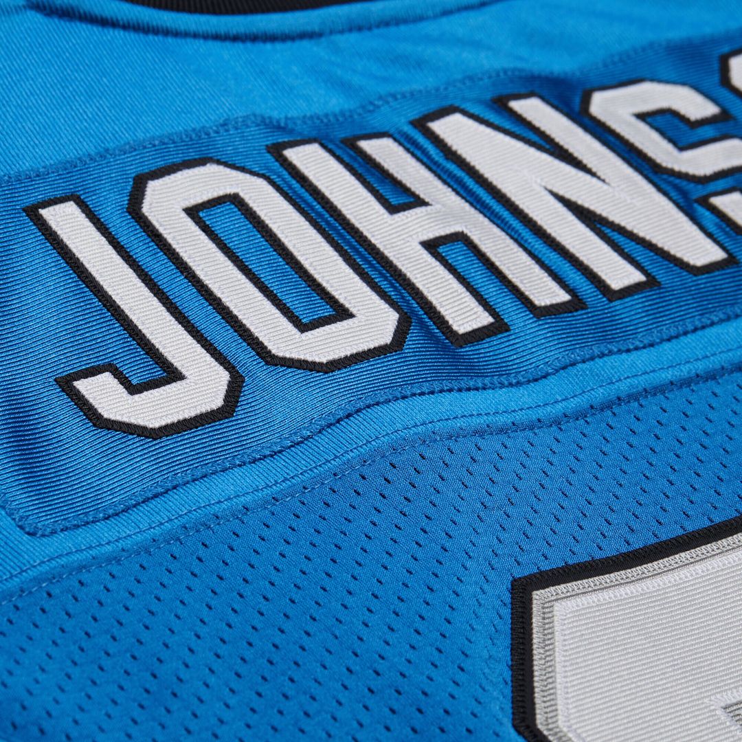 Calvin Johnson Detroit Lions Mitchell & Ness 2007 Authentic Throwback Retired Player Jersey - Blue Official NFL Team Apparel Football Fan Gear