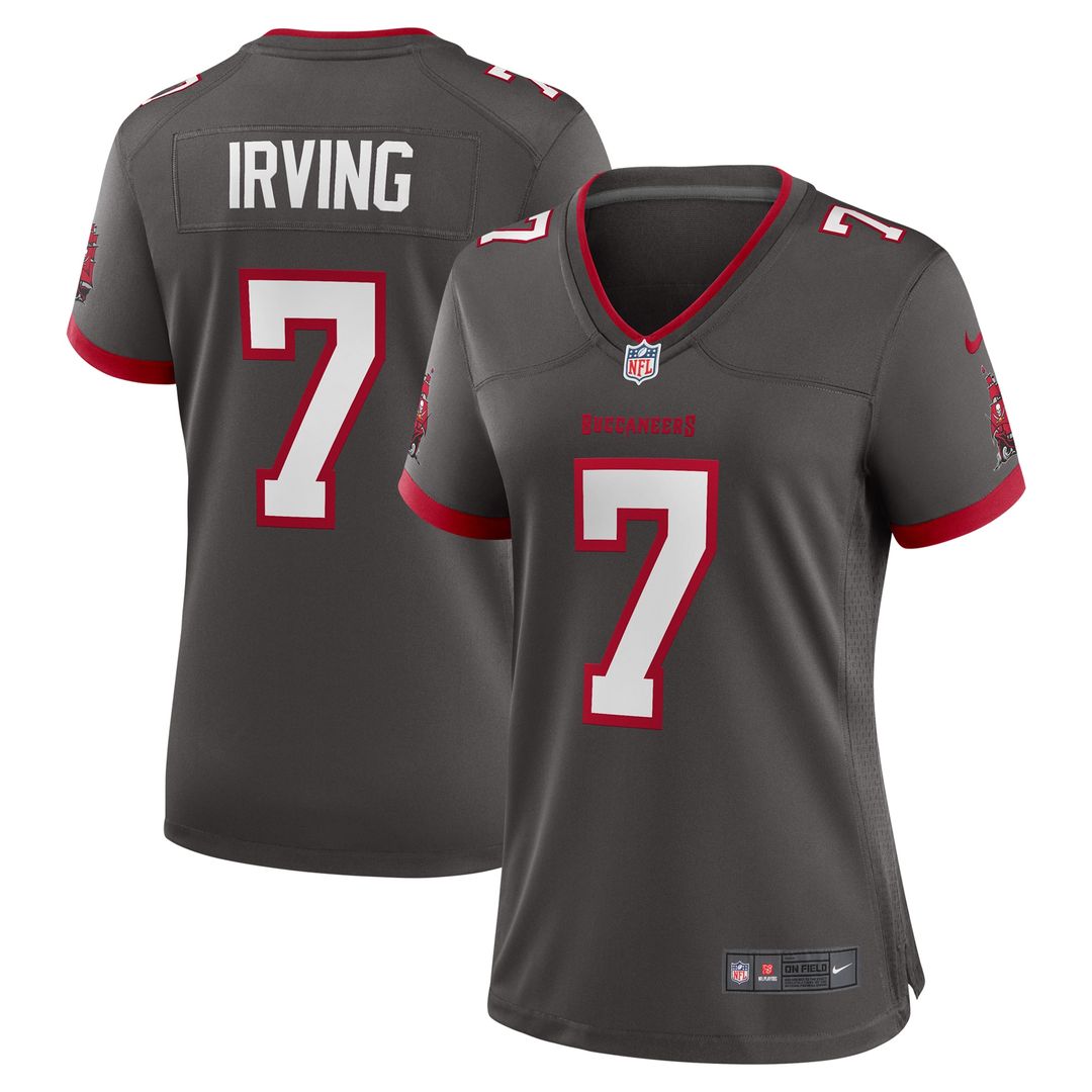 Bucky Irving Tampa Bay Buccaneers Nike Women's Alternate Game Jersey - Pewter Official NFL Team Apparel Football Fan Gear