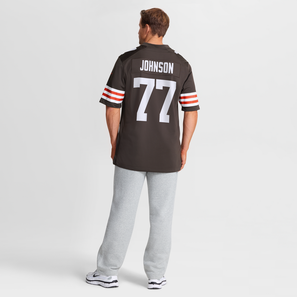 Zion Johnson Cleveland Browns Nike Team Game Jersey - Brown Official NFL Team Apparel Football Fan Gear