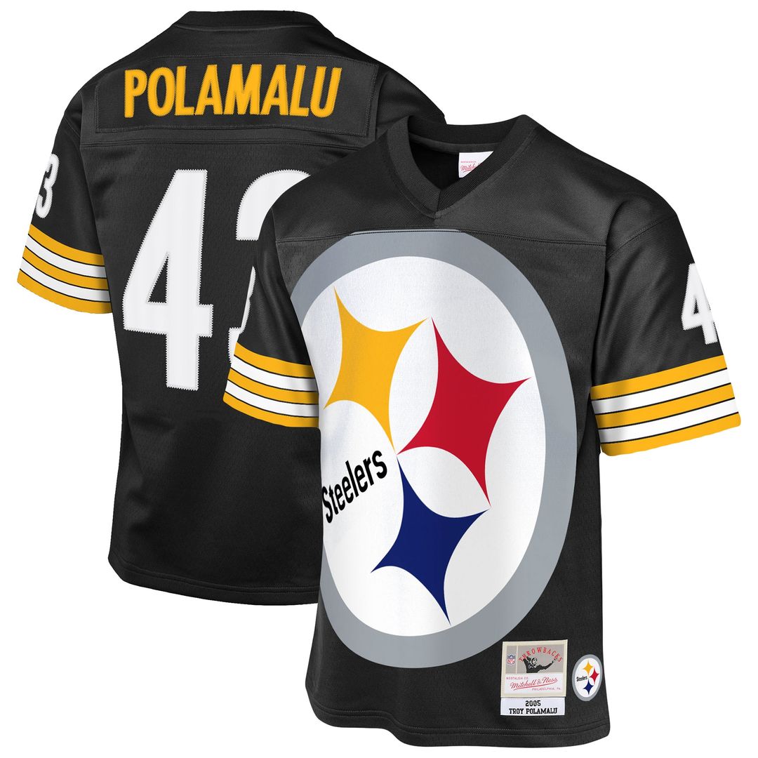 Troy Polamalu Pittsburgh Steelers Mitchell & Ness Youth 2005 Throwback Fashion Jersey - Black Official NFL Team Apparel Football Fan Gear