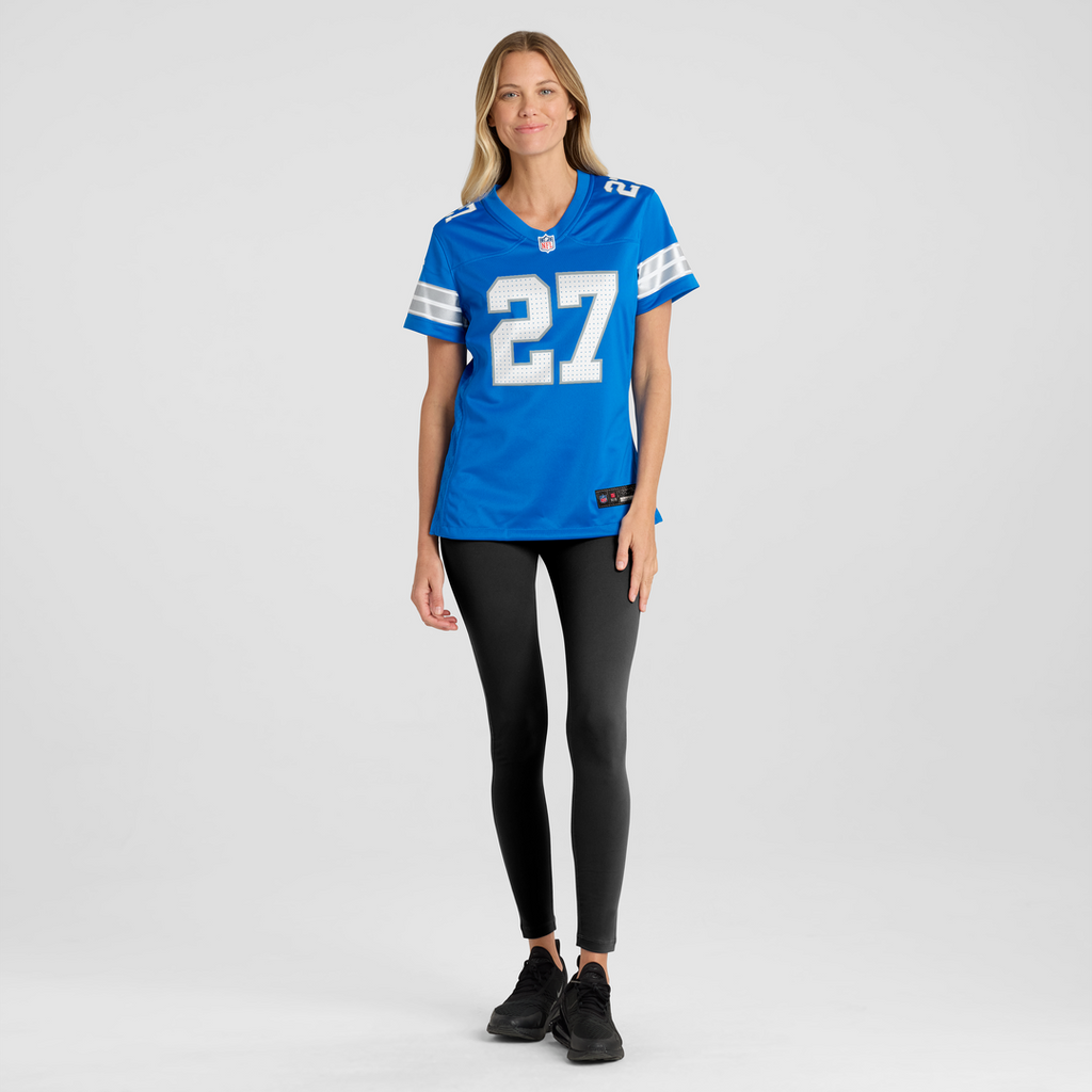 Christian Izien Detroit Lions Nike Women's Team Game Jersey - Blue Official NFL Team Apparel Football Fan Gear