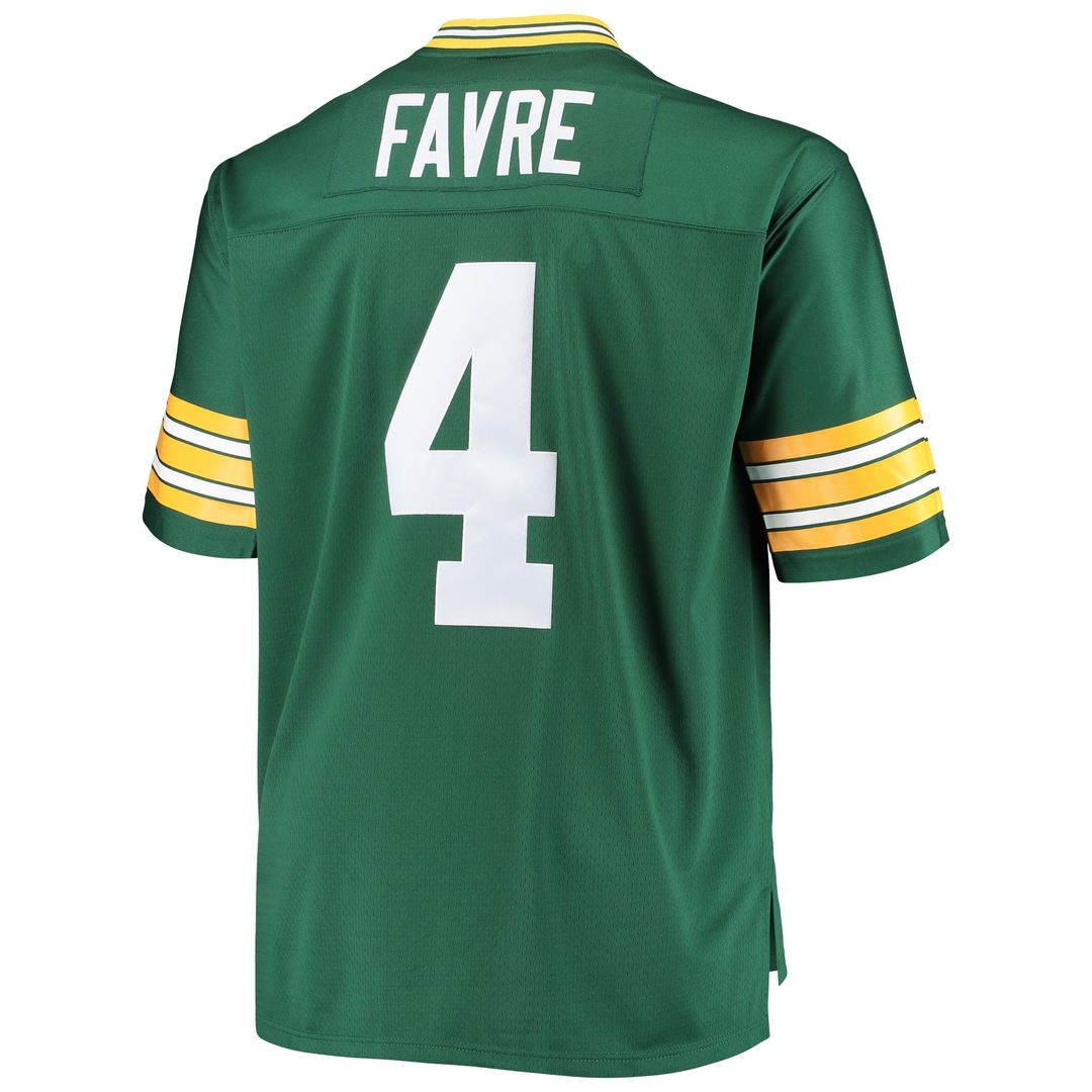 Brett Favre Green Bay Packers Mitchell & Ness Big & Tall 1996 Retired Player Replica Jersey - Green Official NFL Team Apparel Football Fan Gear