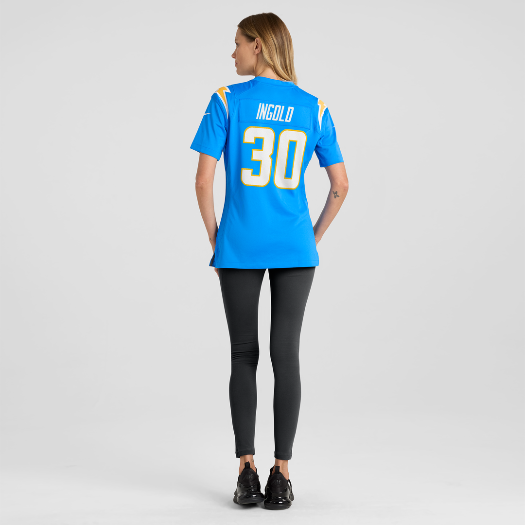 Alec Ingold Los Angeles Chargers Nike Women's Team Game Jersey - Powder Blue Official NFL Team Apparel Football Fan Gear