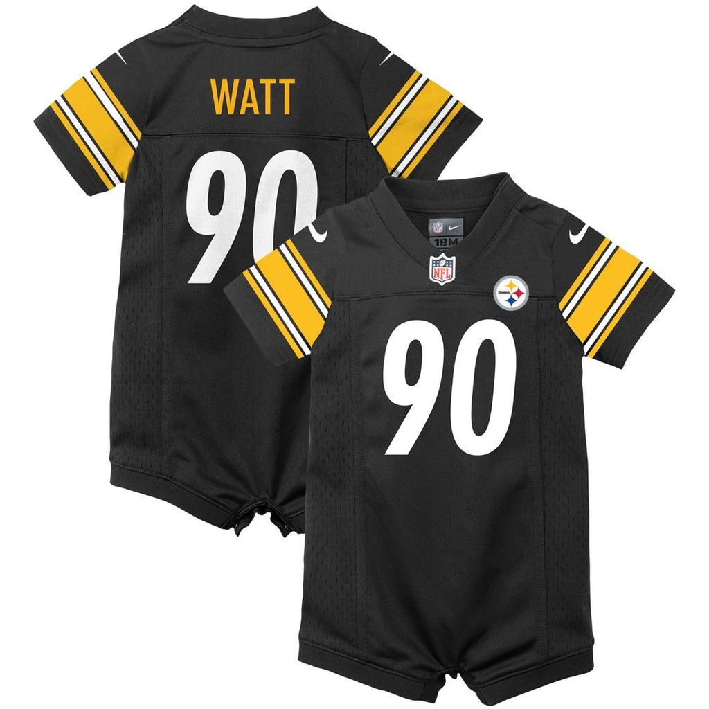 T.J. Watt Pittsburgh Steelers Nike Infant Game Romper Jersey - Black Official NFL Team Apparel Football Fan Gear