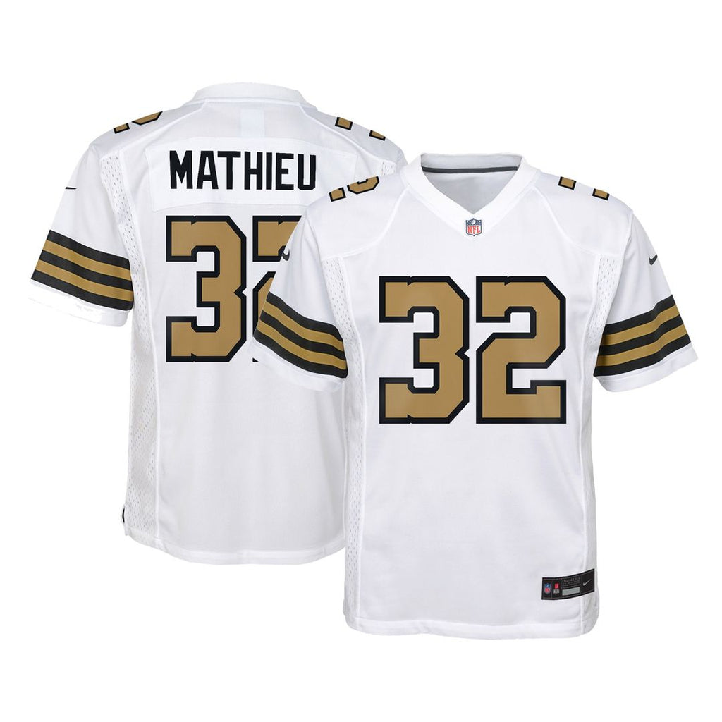 Tyrann Mathieu New Orleans Saints Nike Youth Game Jersey - White Official NFL Team Apparel Football Fan Gear