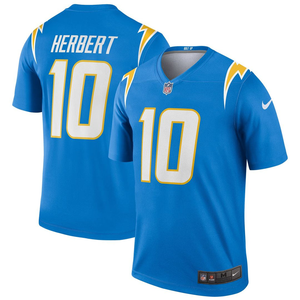 Justin Herbert Los Angeles Chargers Nike Legend Player Performance Top - Powder Blue NFL Fan Gear Popular Style