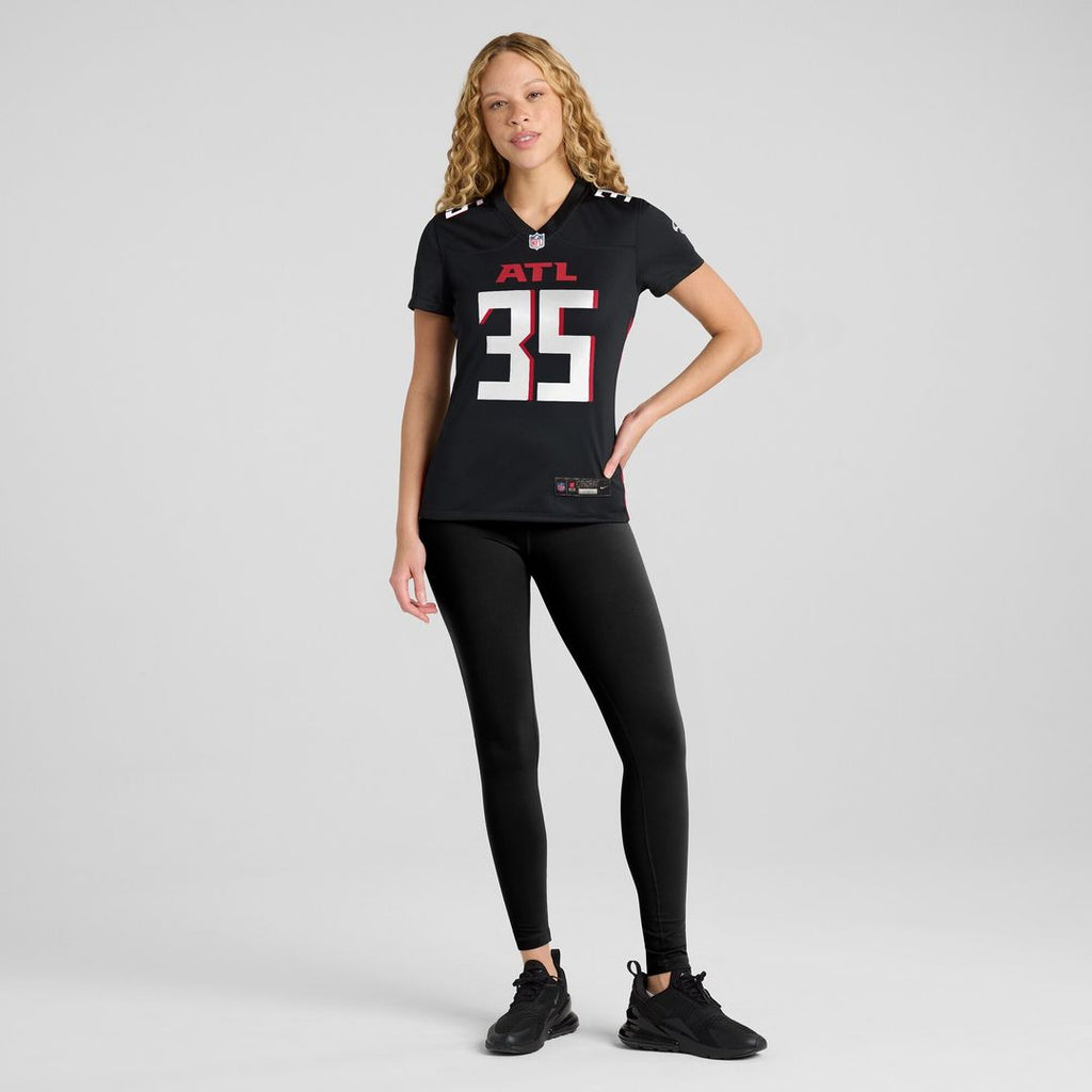 Natrone Brooks Atlanta Falcons Nike Women's Team Game Jersey - Black Official NFL Team Apparel Football Fan Gear