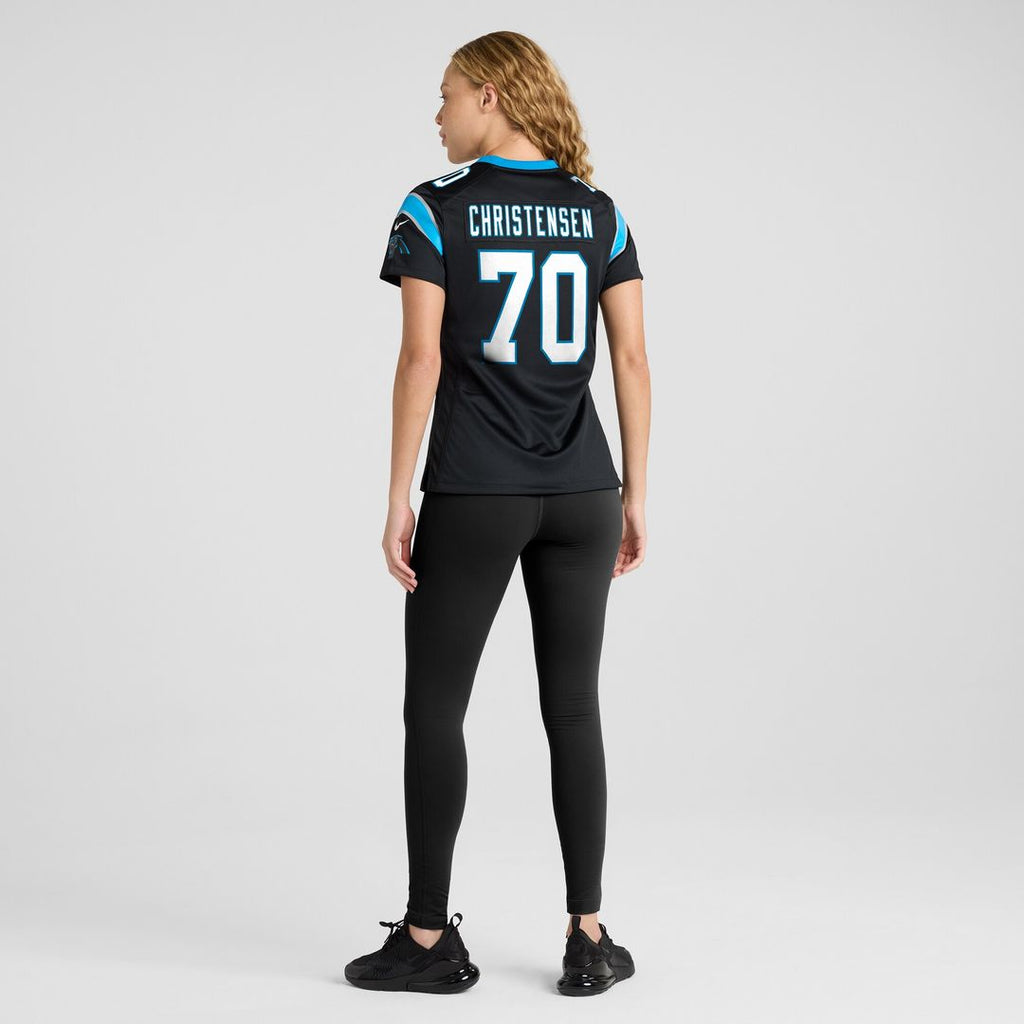 Brady Christensen Carolina Panthers Nike Women's Team Game Jersey - Black Official NFL Team Apparel Football Fan Gear