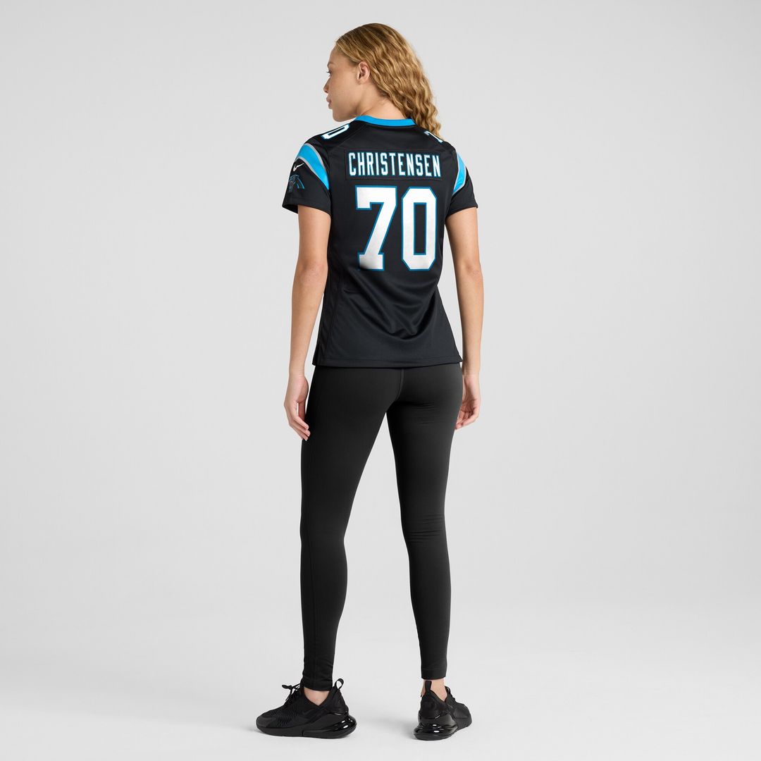 Brady Christensen Carolina Panthers Nike Women's Team Game Jersey - Black Official NFL Team Apparel Football Fan Gear