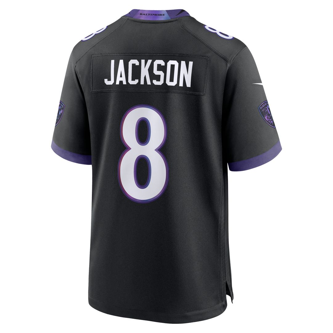 Lamar Jackson Baltimore Ravens Nike Alternate Game Jersey - Black Official NFL Team Apparel Football Fan Gear