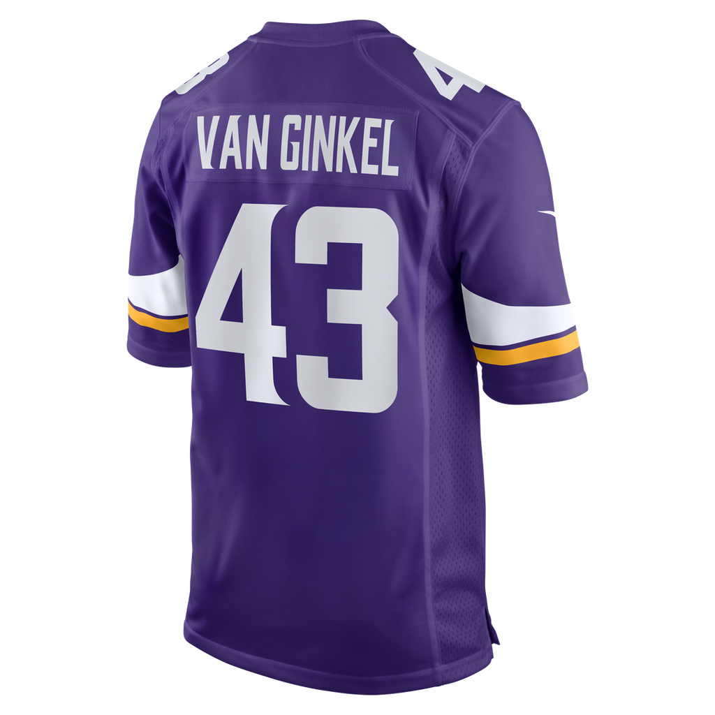 Andrew Van Ginkel Minnesota Vikings Nike Team Game Jersey - Purple Official NFL Team Apparel Football Fan Gear