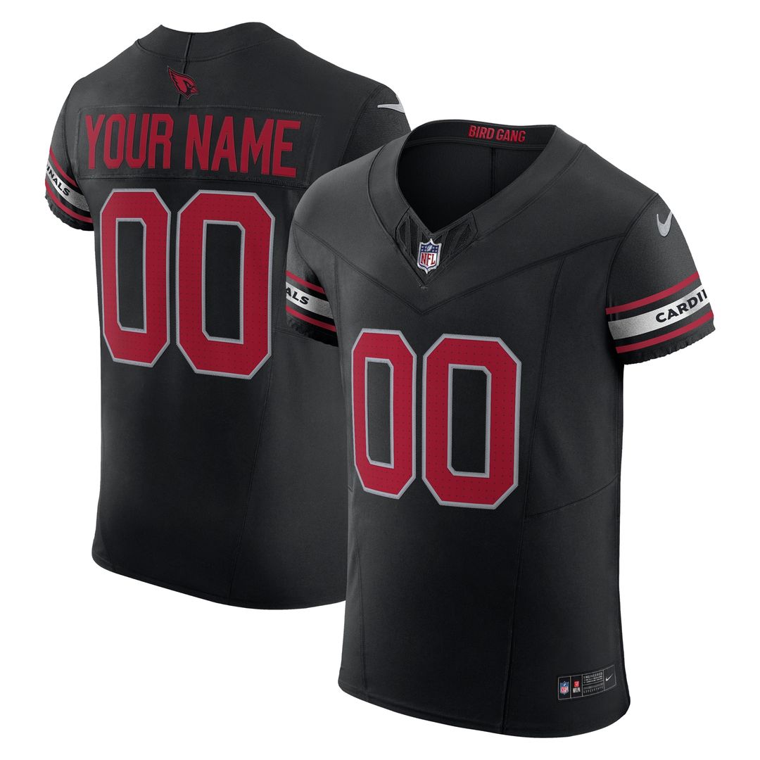 Arizona Cardinals Nike Vapor F.U.S.E. Elite Custom Jersey - Black Official NFL Team Apparel Football Fan Gear