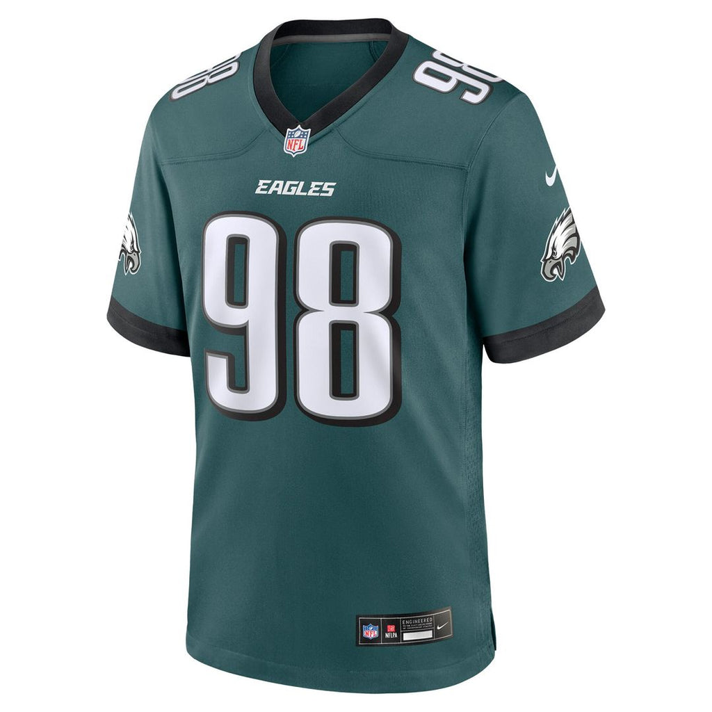 Jalen Carter Philadelphia Eagles Nike Team Game Jersey - Midnight Green Official NFL Team Apparel Football Fan Gear