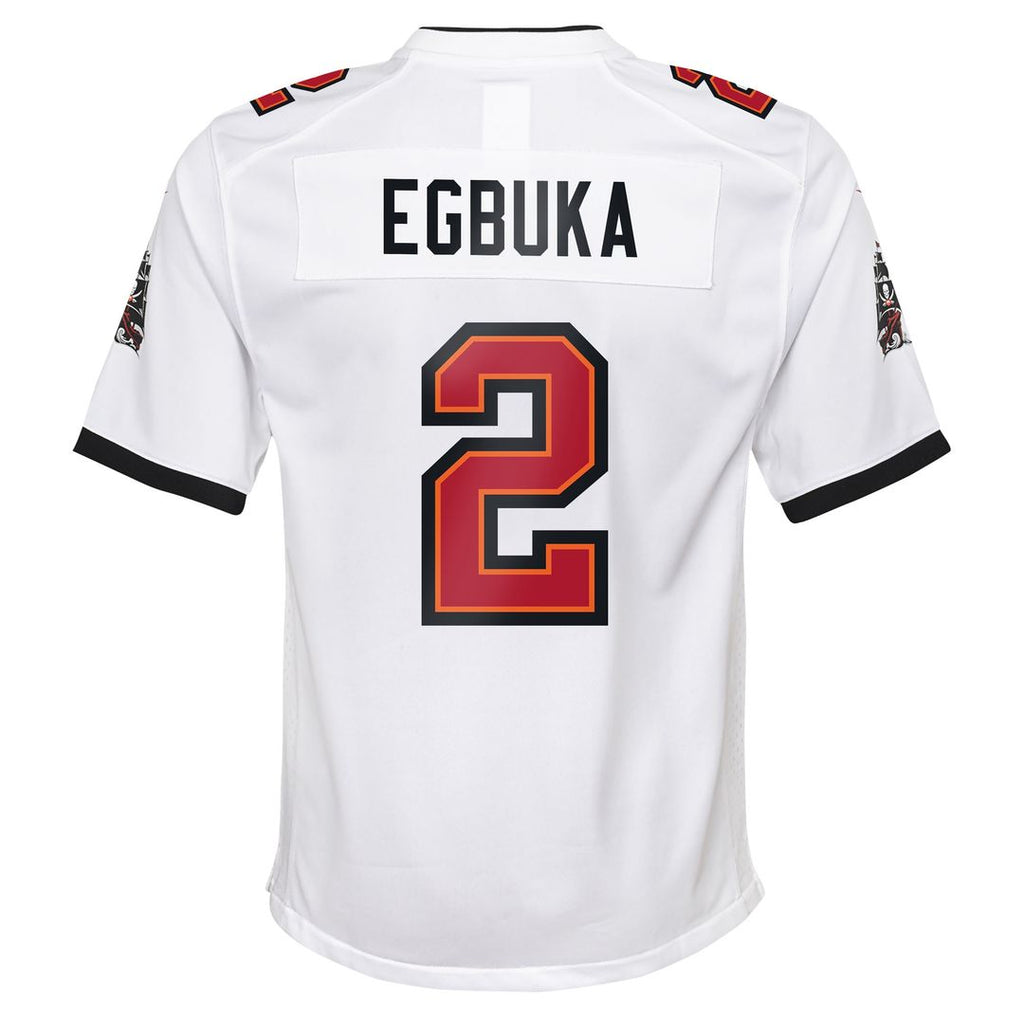 Emeka Egbuka Tampa Bay Buccaneers Nike Youth White Game Jersey - White Official NFL Team Apparel Football Fan Gear