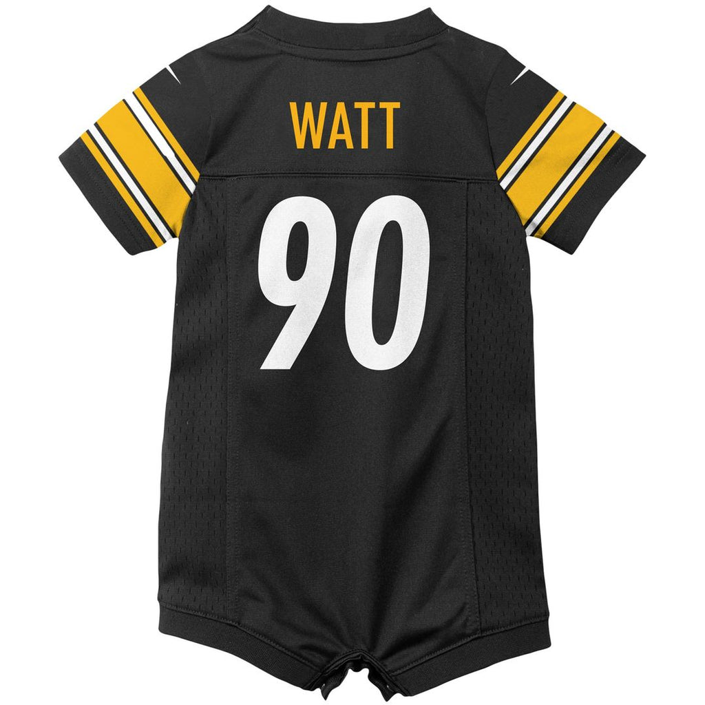 T.J. Watt Pittsburgh Steelers Nike Infant Game Romper Jersey - Black Official NFL Team Apparel Football Fan Gear