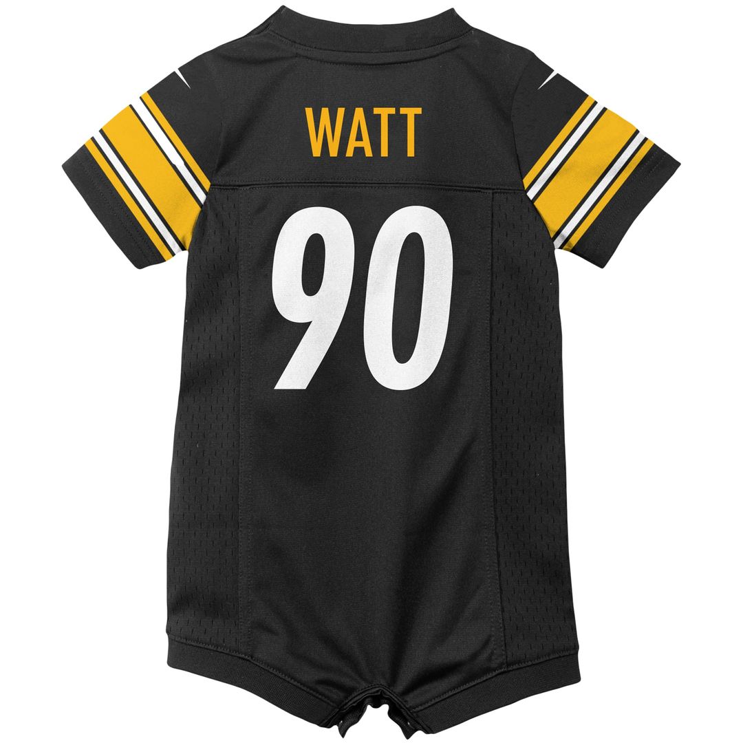 T.J. Watt Pittsburgh Steelers Nike Infant Game Romper Jersey - Black Official NFL Team Apparel Football Fan Gear