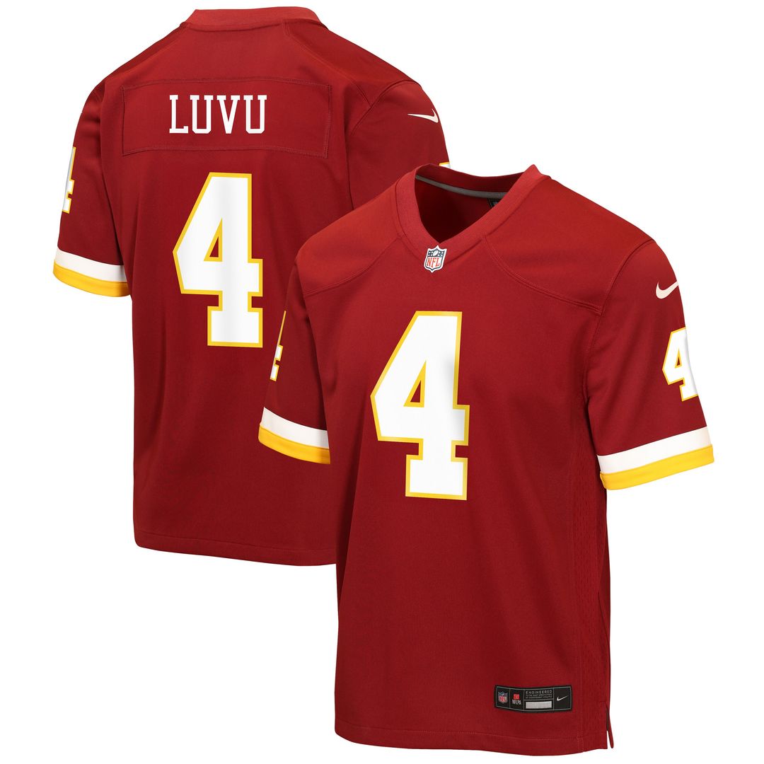 Frankie Luvu Washington Commanders Nike Youth Game Jersey - Burgundy Official NFL Team Apparel Football Fan Gear