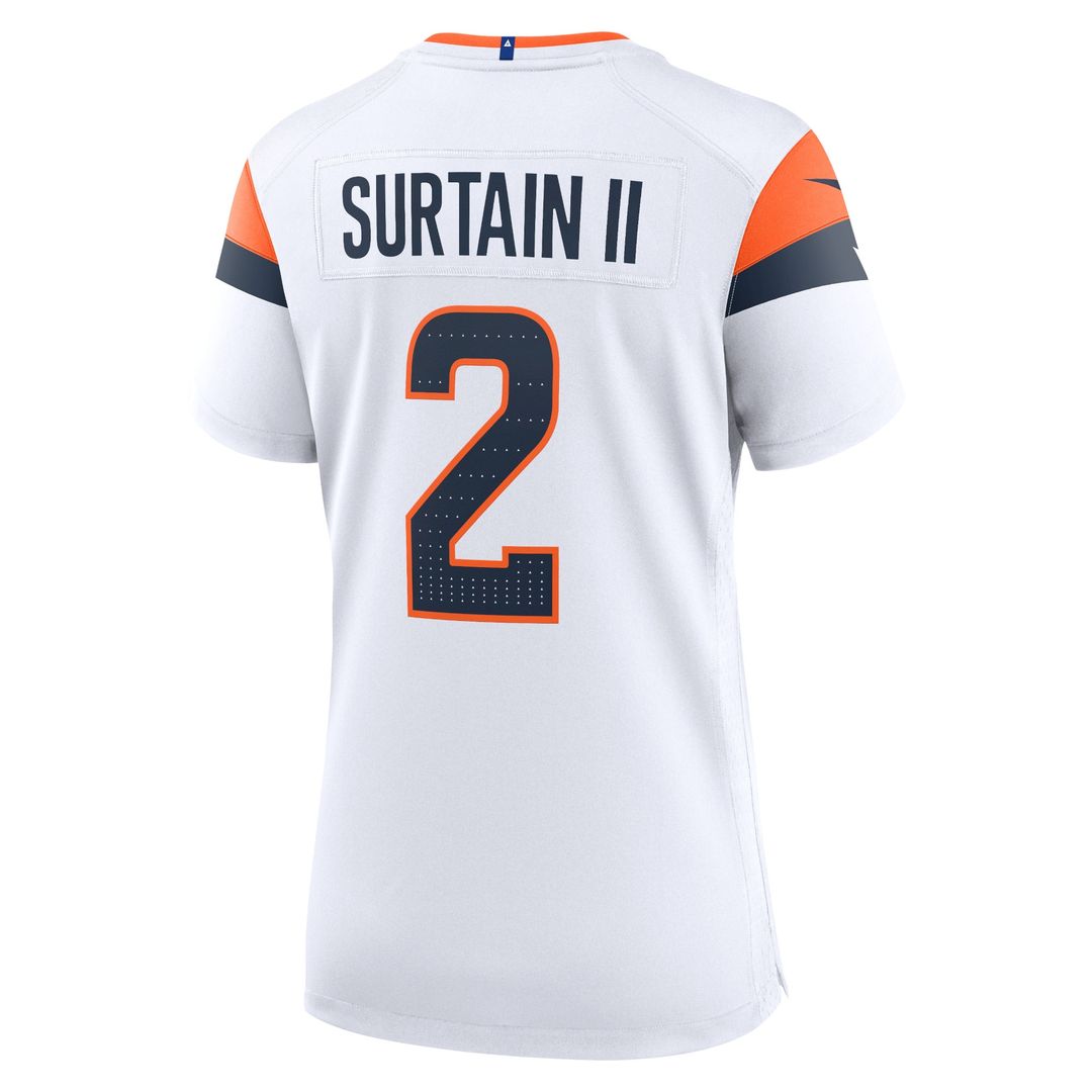 Patrick Surtain II Denver Broncos Nike Women's Game Jersey - White Official NFL Team Apparel Football Fan Gear