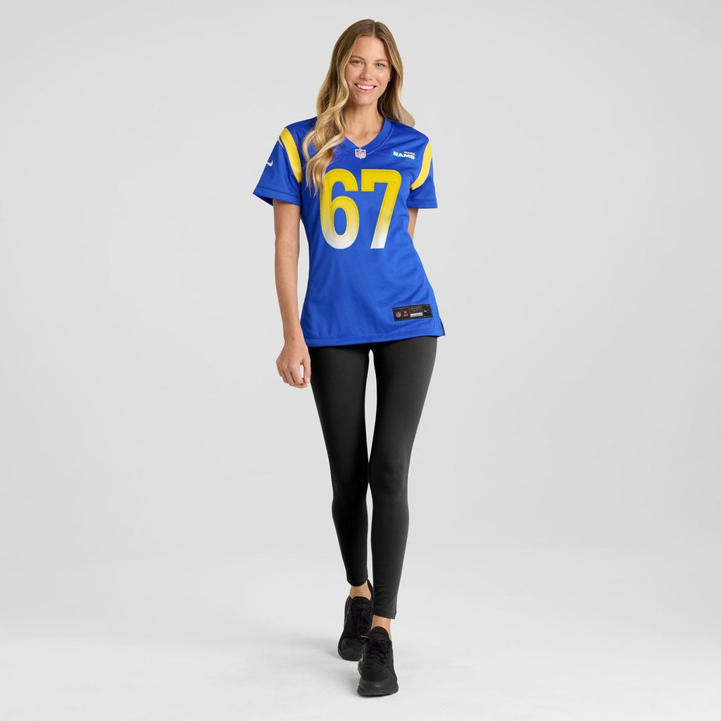 Justin Dedich Los Angeles Rams Nike Women's Game Jersey - Royal Official NFL Team Apparel Football Fan Gear