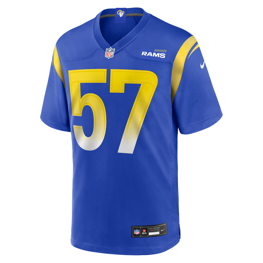 Ty Hamilton Los Angeles Rams Nike Team Game Jersey - Royal Official NFL Team Apparel Football Fan Gear