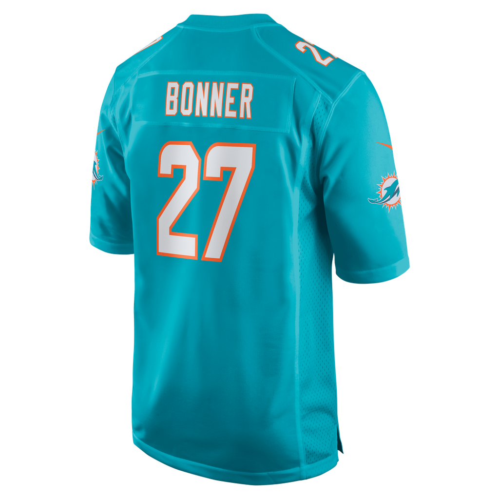 Ethan Bonner Miami Dolphins Nike Game Jersey - Aqua Official NFL Team Apparel Football Fan Gear