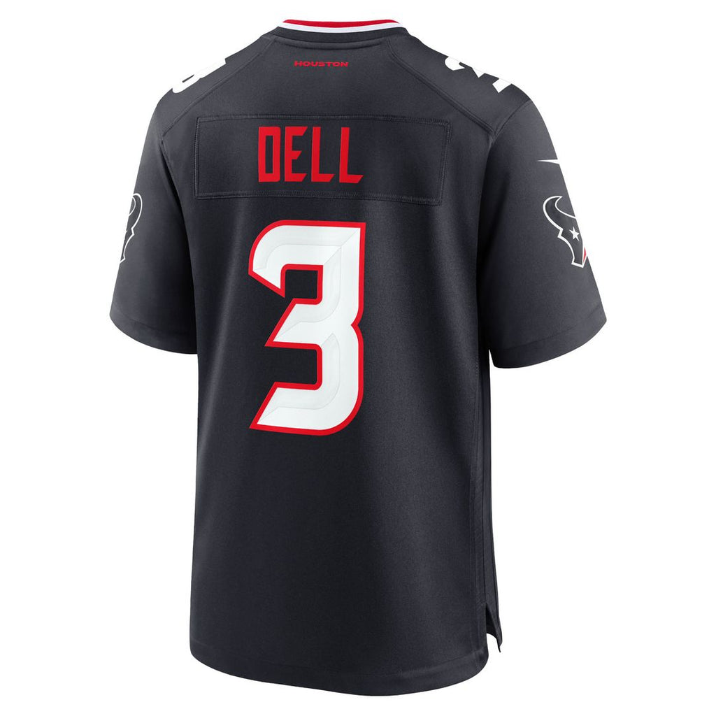 Tank Dell Houston Texans Nike Game Jersey - White Official NFL Team Apparel Football Fan Gear