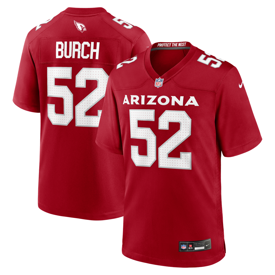 Jordan Burch Arizona Cardinals Nike Team Game Jersey - Cardinal Official NFL Team Apparel Football Fan Gear