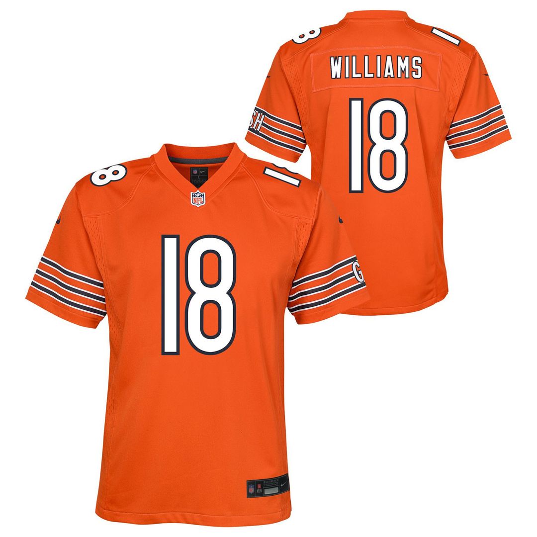 Caleb Williams Chicago Bears Nike Youth Game Jersey - Orange Official NFL Team Apparel Football Fan Gear