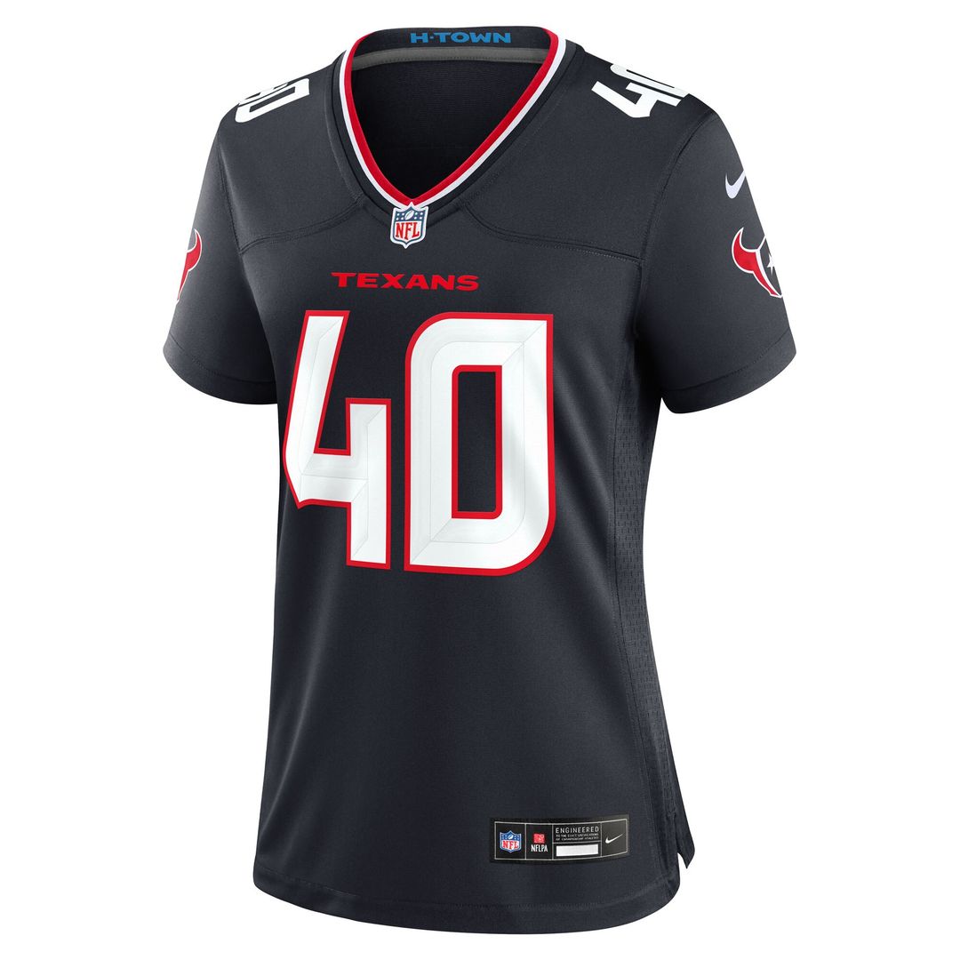 Austin Brinkman Houston Texans Nike Women's Team Game Jersey - Navy Official NFL Team Apparel Football Fan Gear