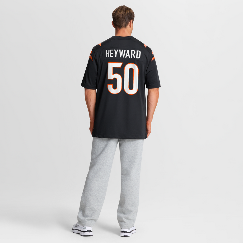 Shaka Heyward Cincinnati Bengals Nike Team Game Jersey - Black Official NFL Team Apparel Football Fan Gear