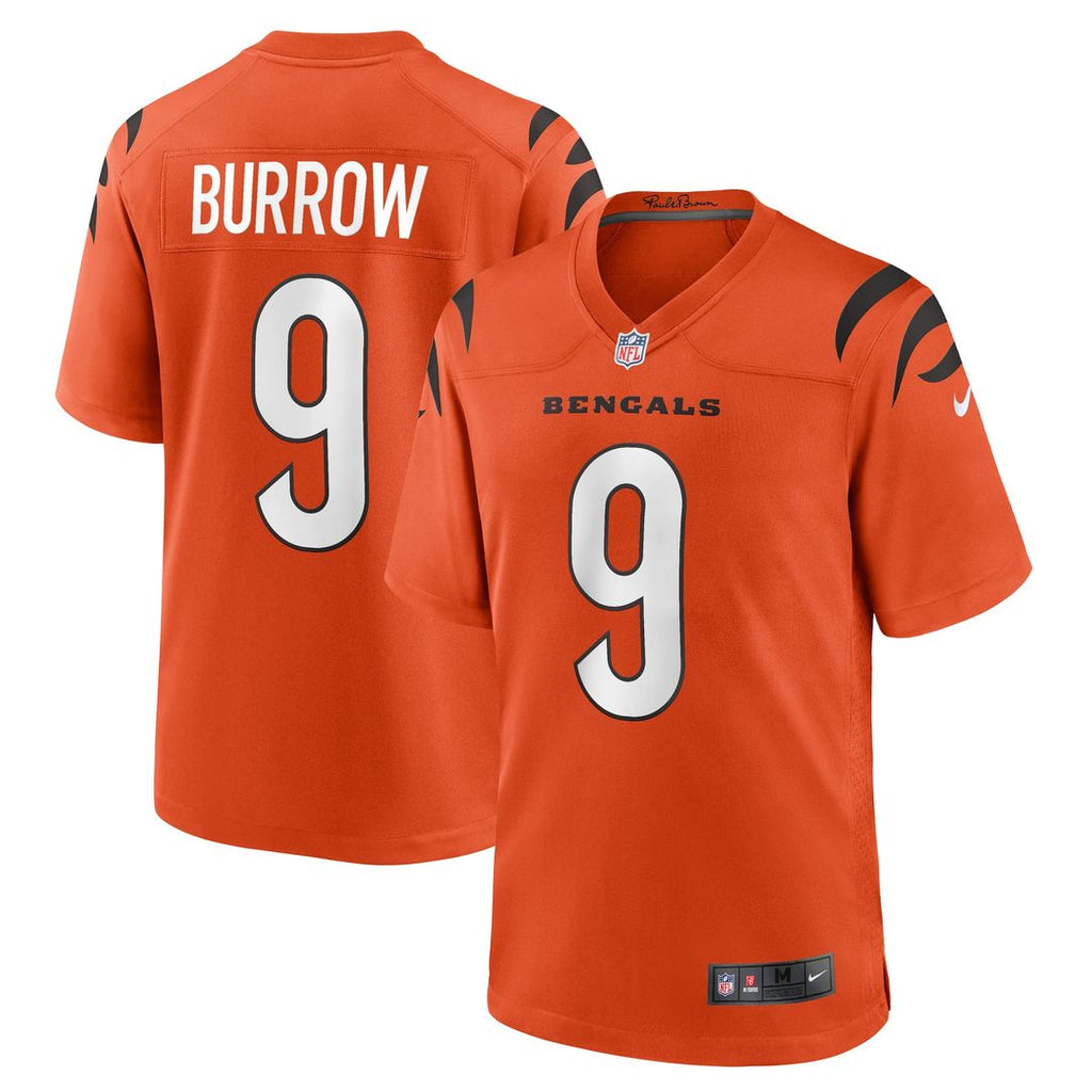 Joe Burrow Cincinnati Bengals Nike Alternate Game Jersey - Orange Official NFL Team Apparel Football Fan Gear