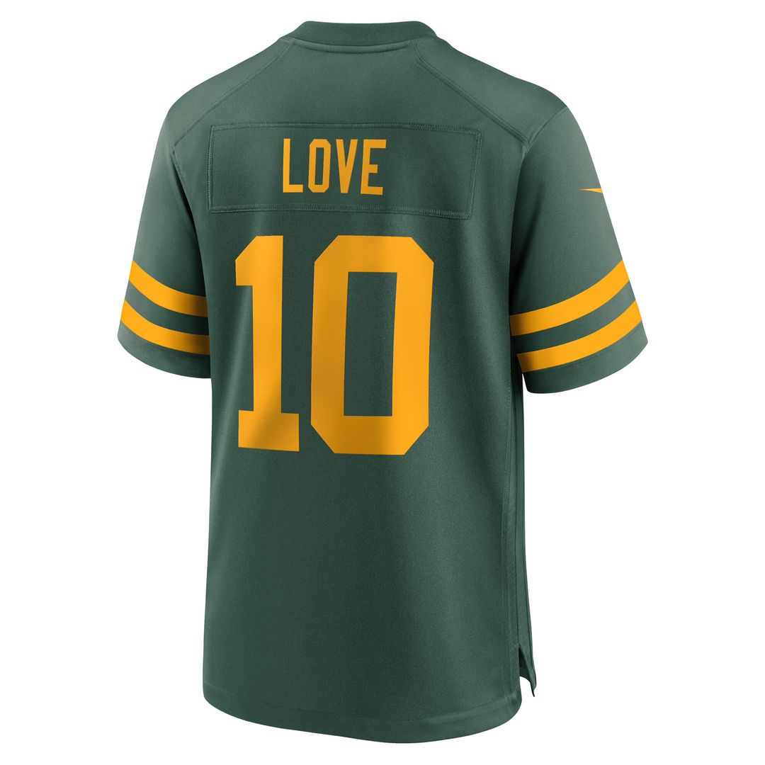 Jordan Love Green Bay Packers Nike Alternate Game Jersey - Green Official NFL Team Apparel Football Fan Gear