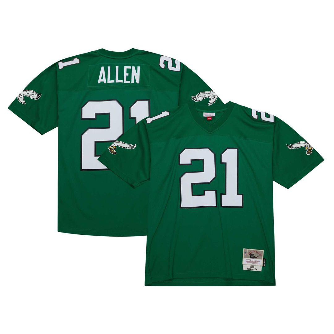Eric Allen Philadelphia Eagles Mitchell & Ness Legacy Replica Jersey - Kelly Green Official NFL Team Apparel Football Fan Gear