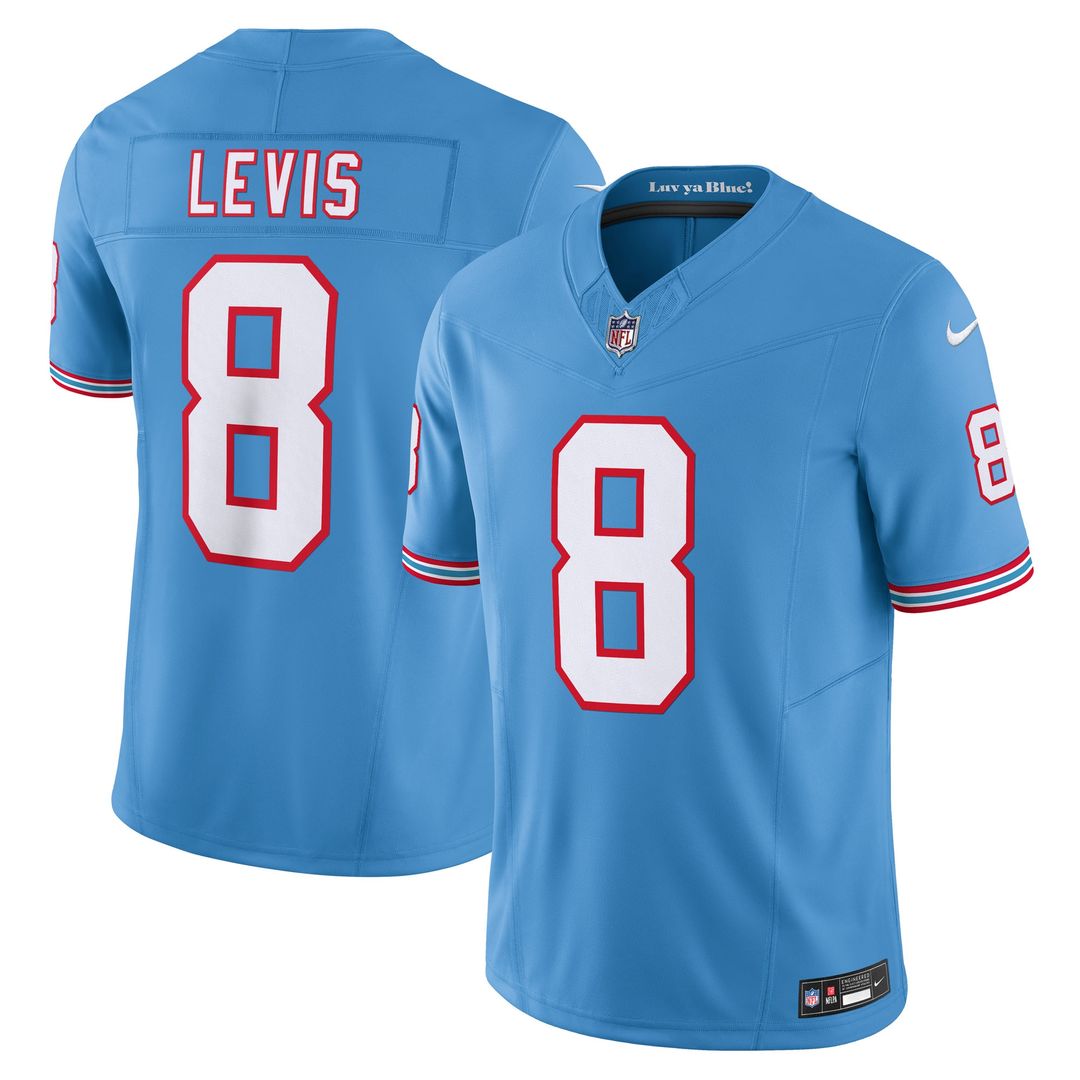 Will Levis Tennessee Titans Nike Alternate Oilers Throwback Vapor F.U.S.E. Limited Jersey - Light Blue Official NFL Team Apparel Football Fan Gear