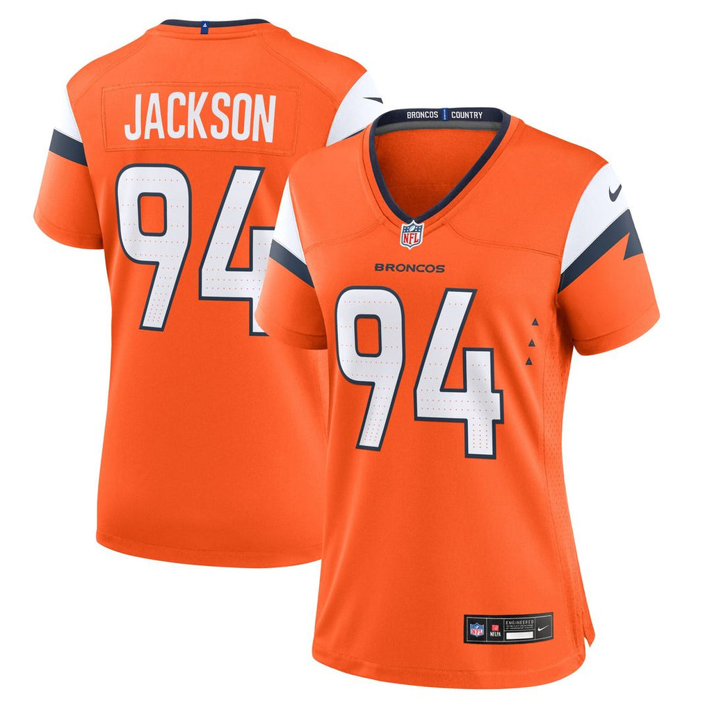 Jordan Jackson Denver Broncos Nike Women's Team Game Jersey - Orange Official NFL Team Apparel Football Fan Gear