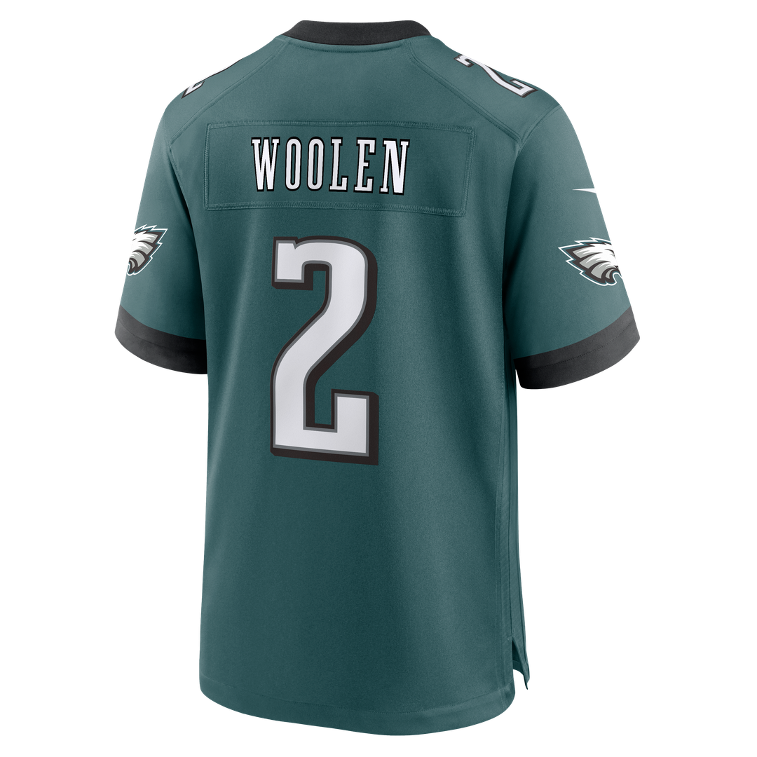 Tariq Woolen Philadelphia Eagles Nike Alternate Game Jersey - Kelly Green Official NFL Team Apparel Football Fan Gear