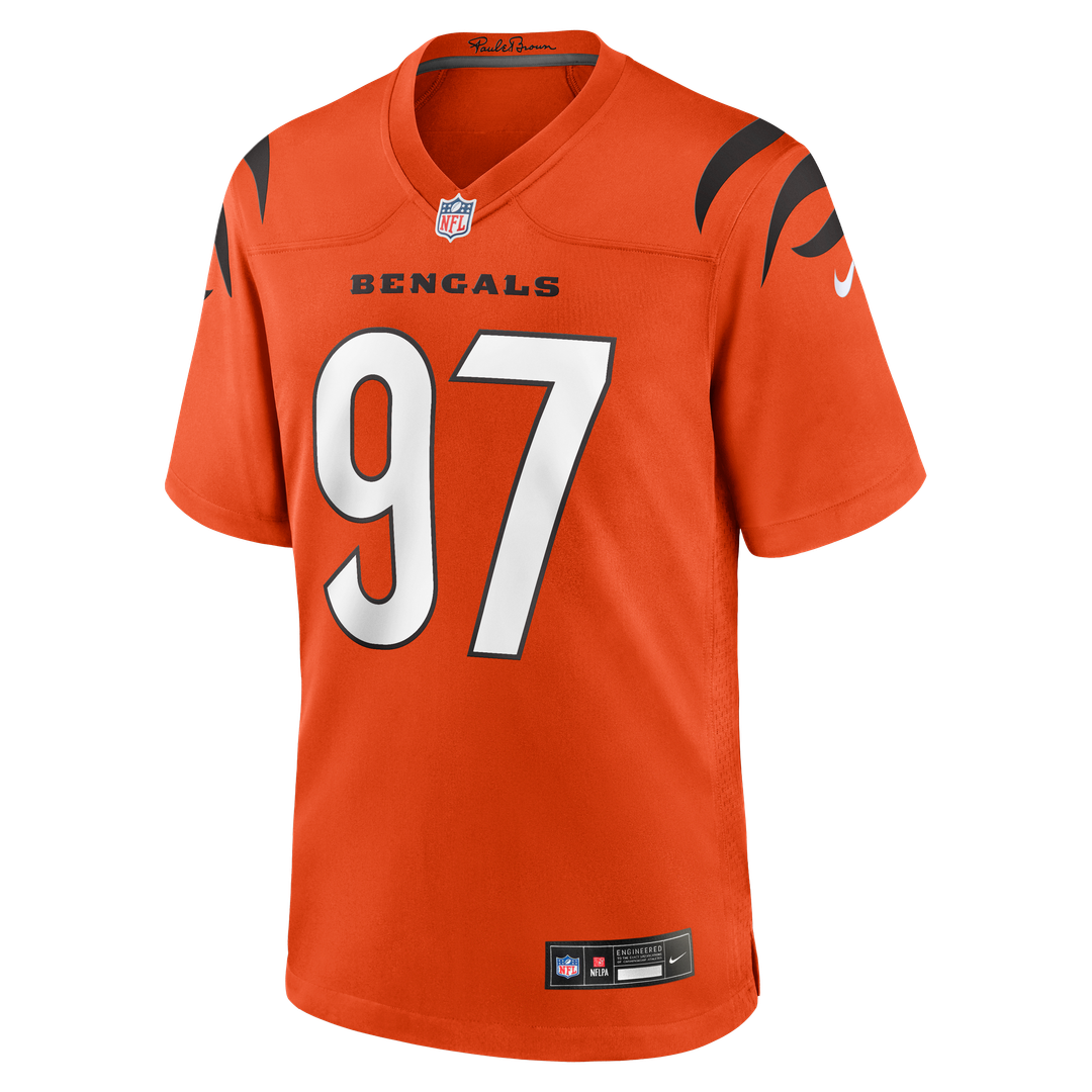 Dexter Lawrence II Cincinnati Bengals Nike Game Jersey - Orange Official NFL Team Apparel Football Fan Gear