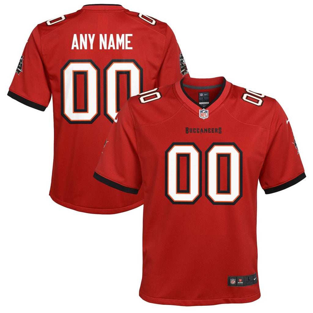 Nike Tampa Bay Buccaneers Youth Custom Game Jersey - Red Official NFL Team Apparel Football Fan Gear