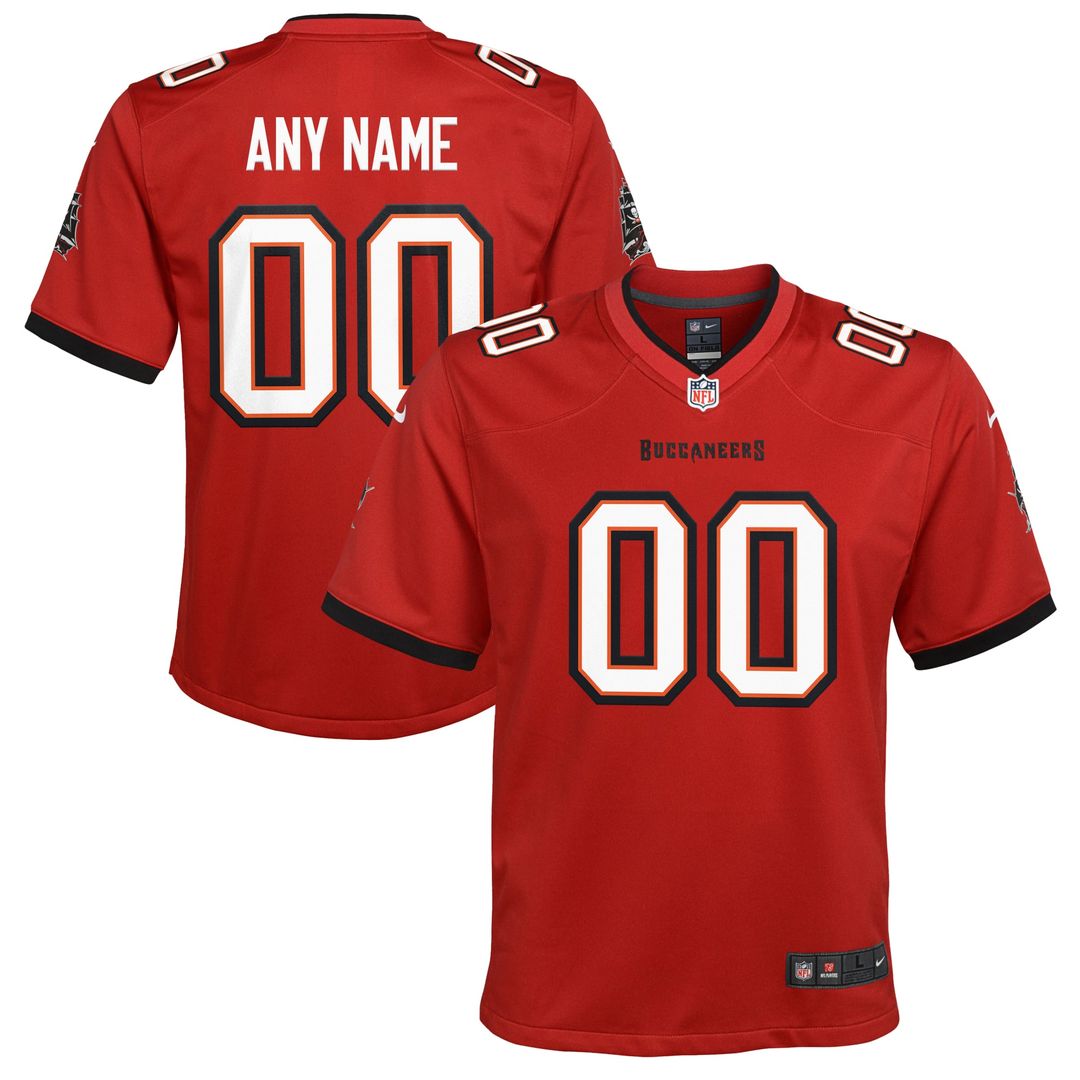 Nike Tampa Bay Buccaneers Youth Custom Game Jersey - Red Official NFL Team Apparel Football Fan Gear