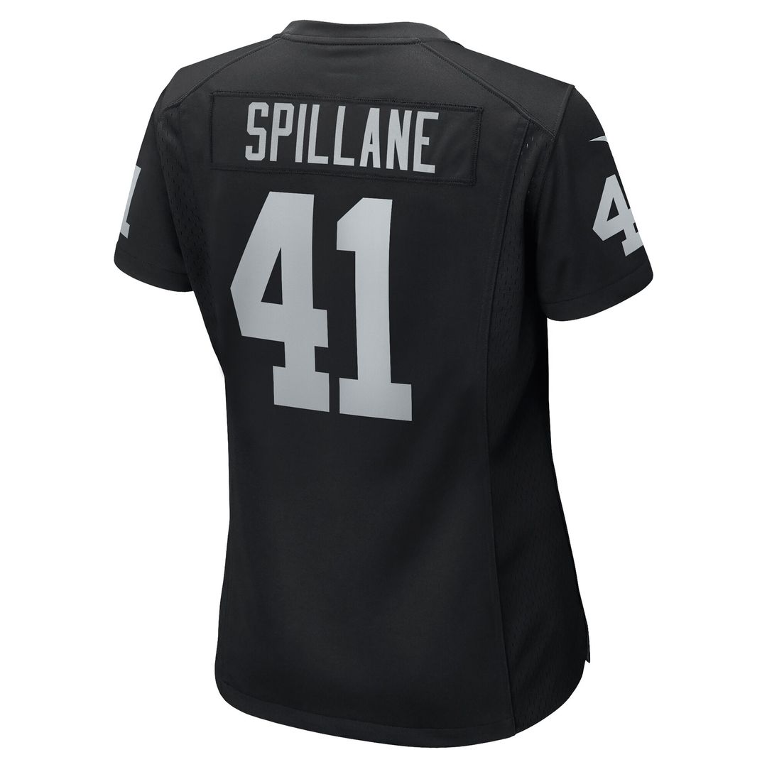 Robert Spillane Las Vegas Raiders Nike Women's Game Player Jersey - Black Official NFL Team Apparel Football Fan Gear
